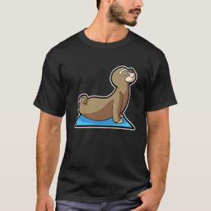 Camiseta Sloth Sloth Yoga Poses Esportiva ginástica Ohm Hea