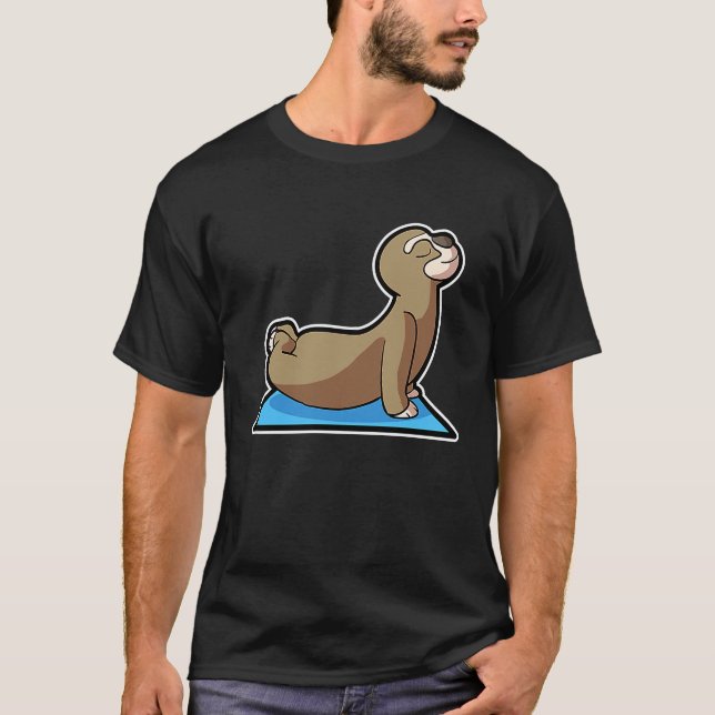 Camiseta Sloth Sloth Yoga Poses Esportiva ginástica Ohm Hea (Frente)
