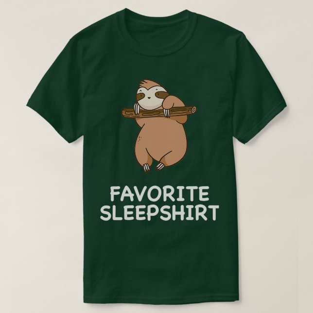 Camiseta Sloth Sloths Nap Sleeping Sleep Pajama Pajamas Nig (Frente do Design)
