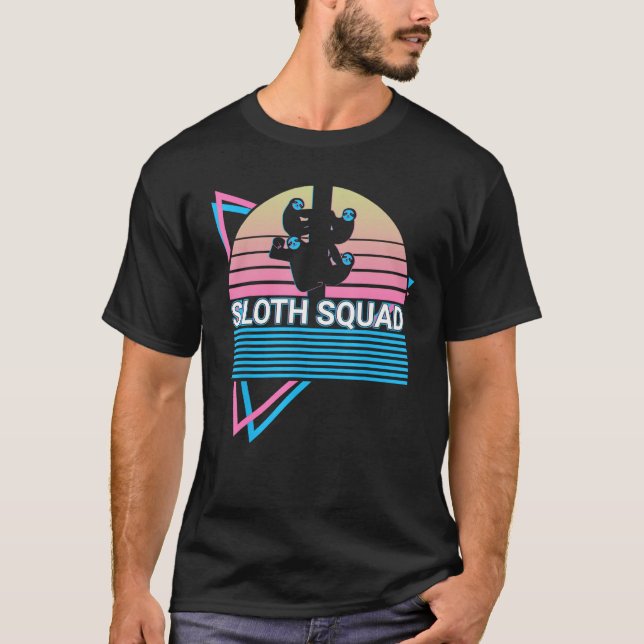 Camiseta Sloth Squad Sloth Squad Sloth Lover Retro (Frente)