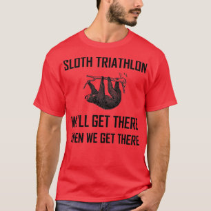 Camiseta Sloth Triathlon Chegue Lá Engraçado 2