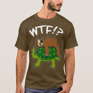 Camiseta Sloth Turtle Sleeping WTF Funny Gift