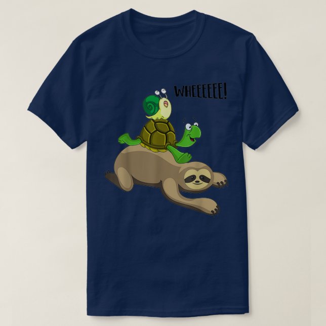 Camiseta Sloth Turtle Snail Funny Running Team Gift T (Frente do Design)