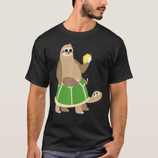 Camiseta Sloth Turtle Taco Comida mexicana Gift (Frente)