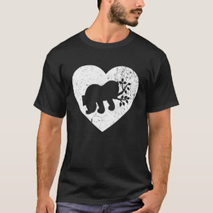 Camiseta Sloth Vintage White Heart Dia de os namorados