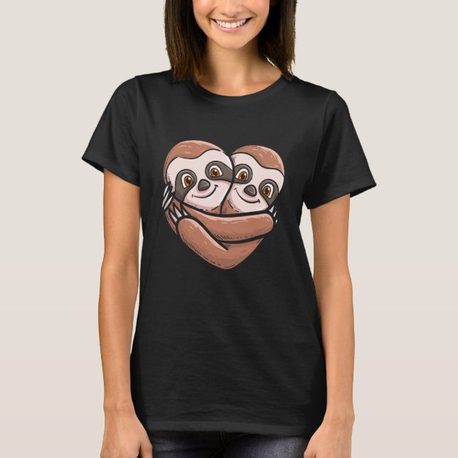 Camiseta Sloth Whisperer Animal Valentines Day Boyfriend (Frente)