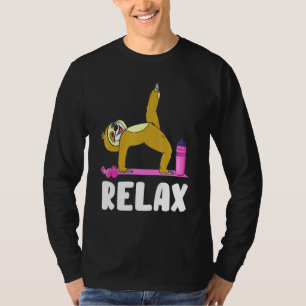 Camiseta Sloth Yoga Relax Exercise Namaste Meditati