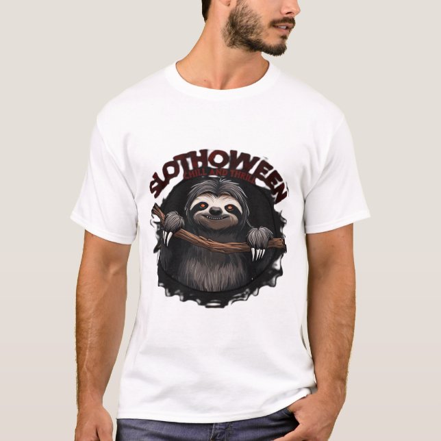 Camiseta Slothoween Chilly e Thrill - Clássico Esquilo Assu (Frente)