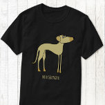 Camiseta Sloughi Dog<br><div class="desc">Um cachorro gordinho de Sloughi ou de Greyhound árabe. Personalize alterando o nome ou adicionando seu próprio texto,  frase ou ditado.</div>