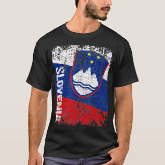 Camiseta SLOVÊNIA Flag Vintage - ESLOVÊNIA