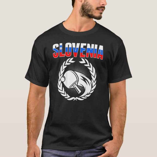 Camiseta Slovenia Ping Pong  Slovenian Table Tennis Support (Frente)