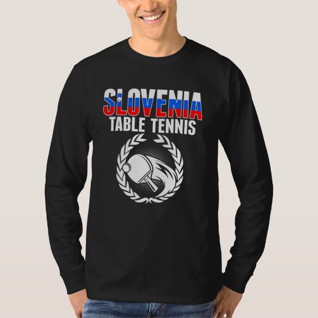Camiseta Slovenia Table Tennis   Slovenian Ping Pong Suppor (Frente)