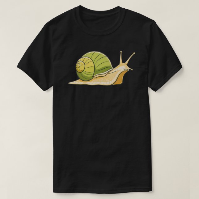 Camiseta Slow and Steady Snail Illustration-Calm Low Energy (Frente do Design)
