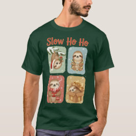 Camiseta Slow Ho Ho Funny Sloth Design