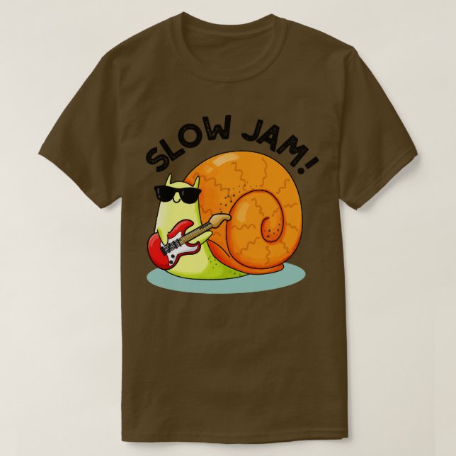 Camiseta Slow Jam Funny Music Snail 1 (Frente do Design)