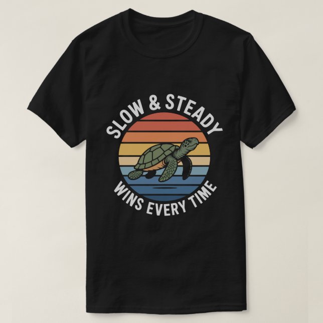 Camiseta Slow & Steady (Frente do Design)