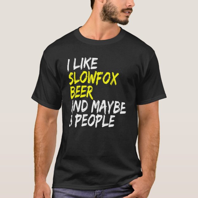 Camiseta Slowfox Bebedor de Cerveja Eu gosto de Slowfox & D (Frente)