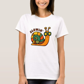 Camiseta SLOWIN' Retro Snail | 70s Cartoon Vintage Women's