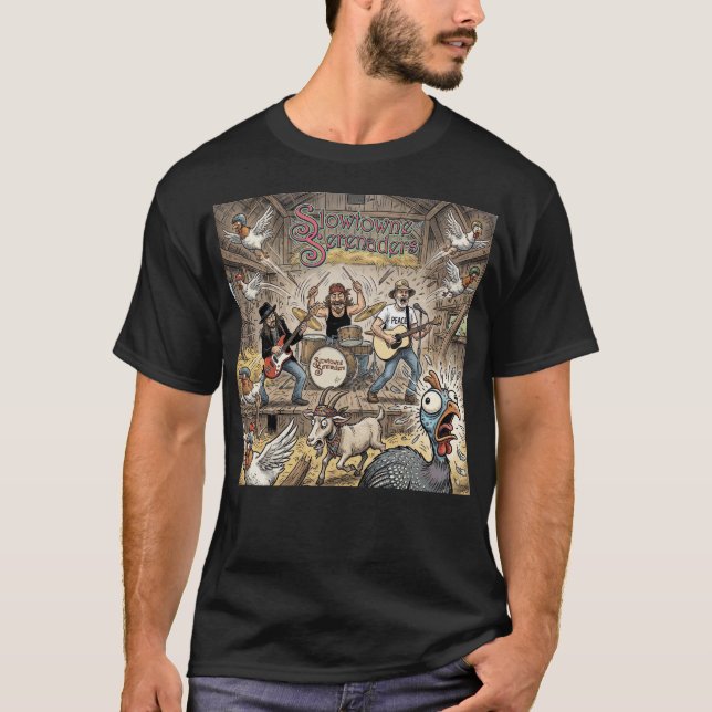 Camiseta Slowtowne no celeiro (Frente)