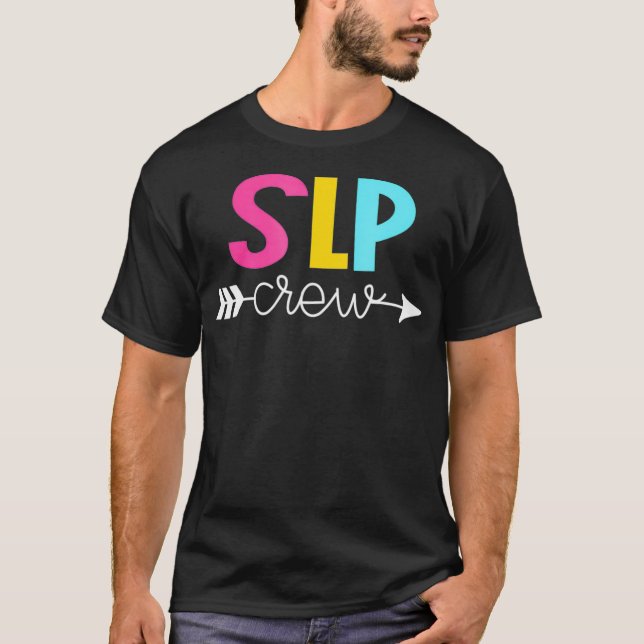 Camiseta SLP, SpeechLanguagePatologista, SpeechTherapist, S (Frente)