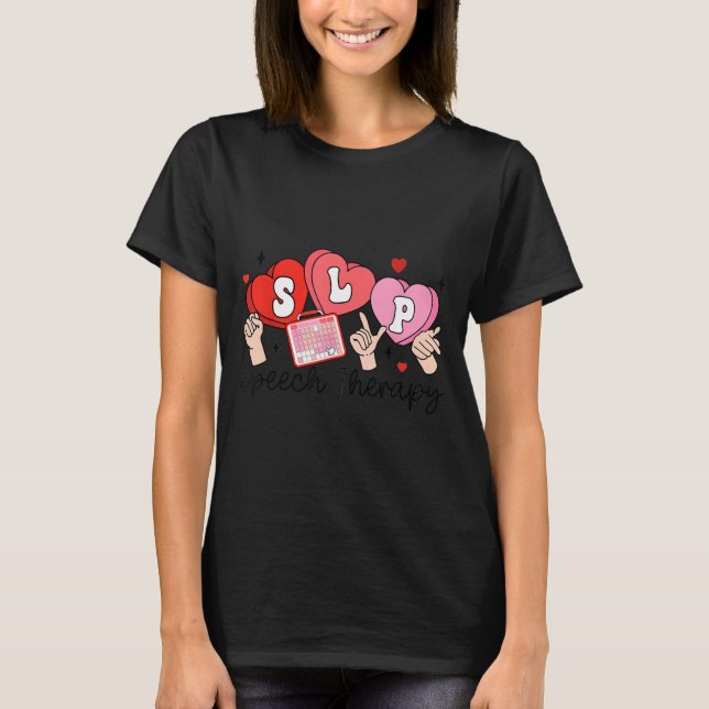 Camiseta Slp Valentine's Day Speech Language Pathologist St (Frente)