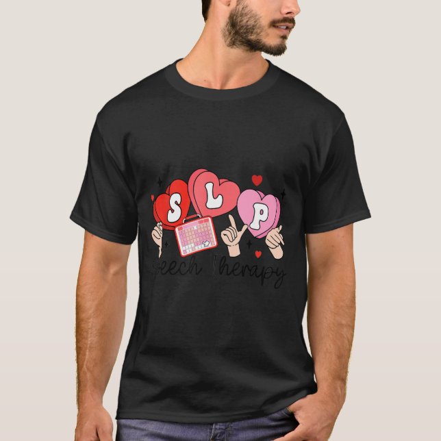 Camiseta Slp Valentine's Day Speech Language Pathologist St (Frente)