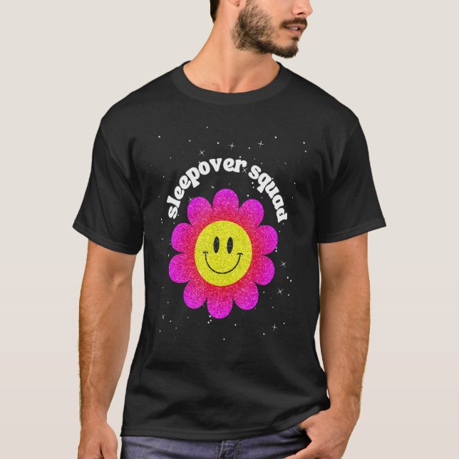 Camiseta Slumber Party Squad Cute Daisy Flower Friends Slee (Frente)