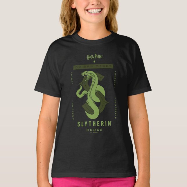 Camiseta SLYTHERIN™ House Por Qualquer Meio (Frente)