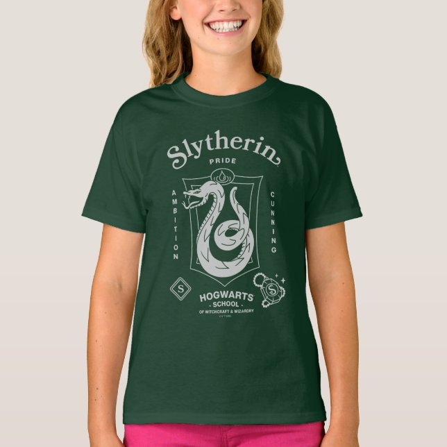 Camiseta SLYTHERIN™ Pride Ambition Cunning Crest (Frente)