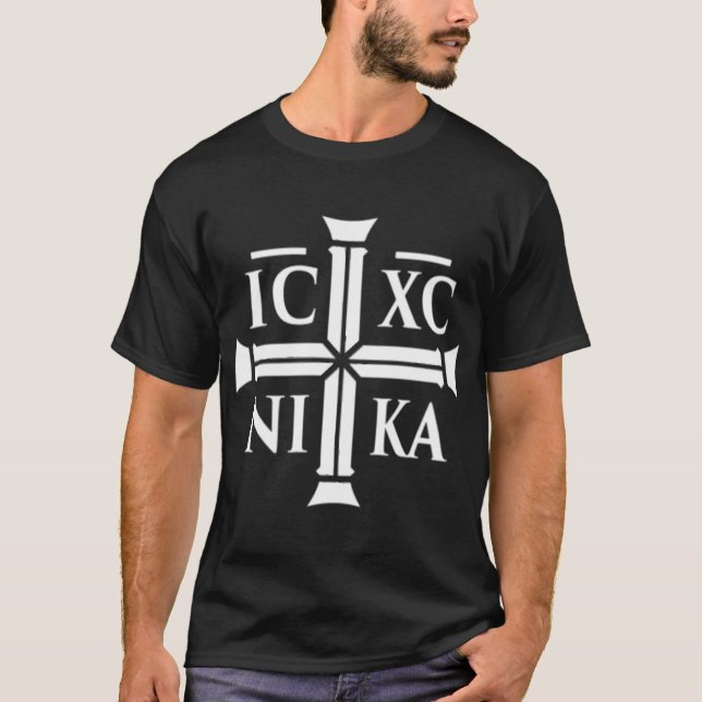 Camiseta Small IC XC NIKA Christian Eastern Orthodo family (Frente)