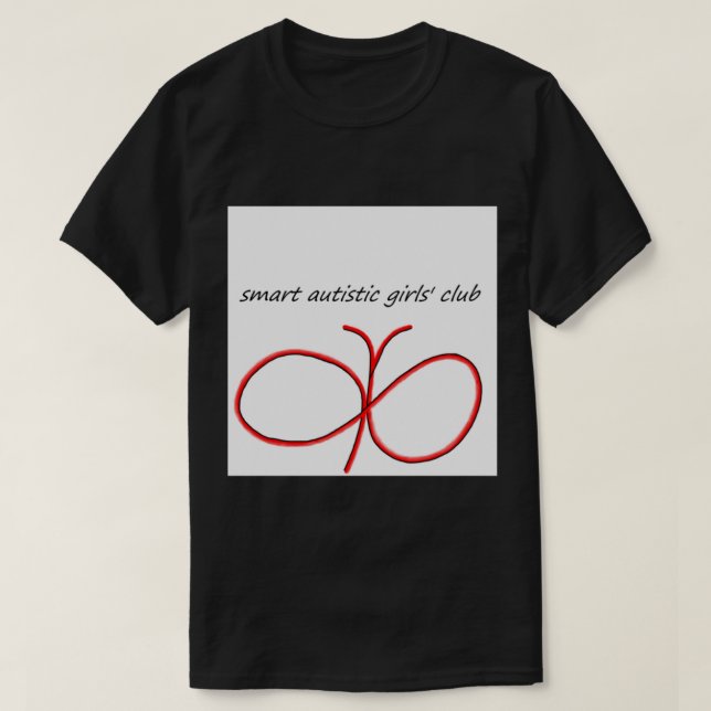 Camiseta smart autistic Girl_ club (Frente do Design)