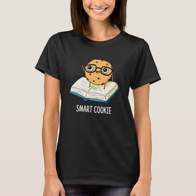 Camiseta Smart Cookie Funny Snack Pun Escuro BG (Frente)