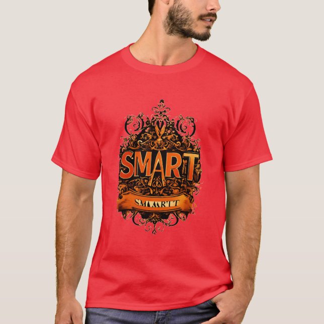 Camiseta SMART: Design de T-Shirt Moderno com Letra (Frente)
