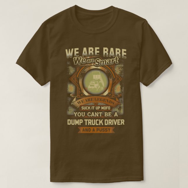 Camiseta Smart Dump Truck Driver 1 (Frente do Design)