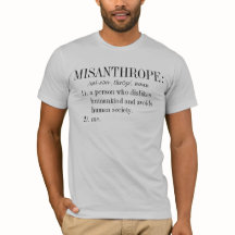 Smart engraçado um forro "um Misanthrope é mim "