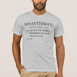Camiseta Smart engraçado um forro "um Misanthrope é mim "