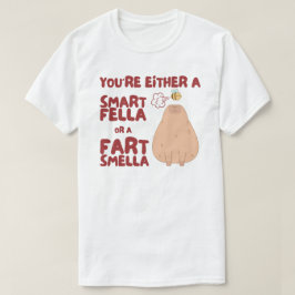 Camiseta Smart Fella Ou Fart Smella Capybara Meme