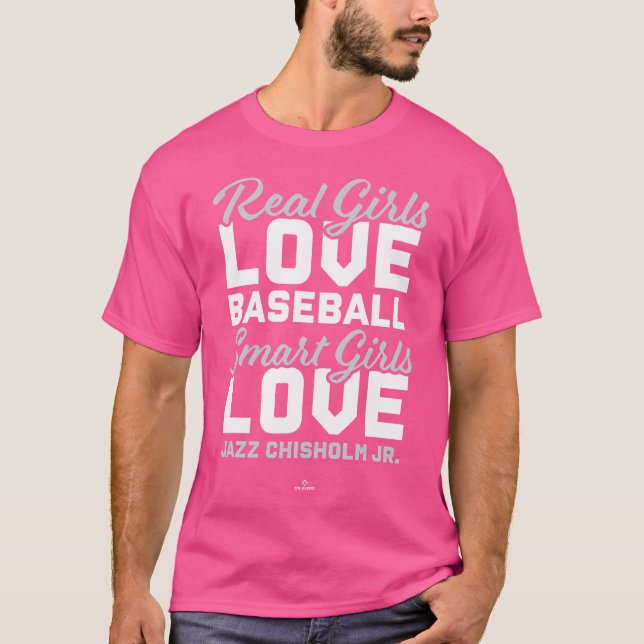 Camiseta Smart Girls Love Jazz Chisholm Jr. New York Baseba (Frente)