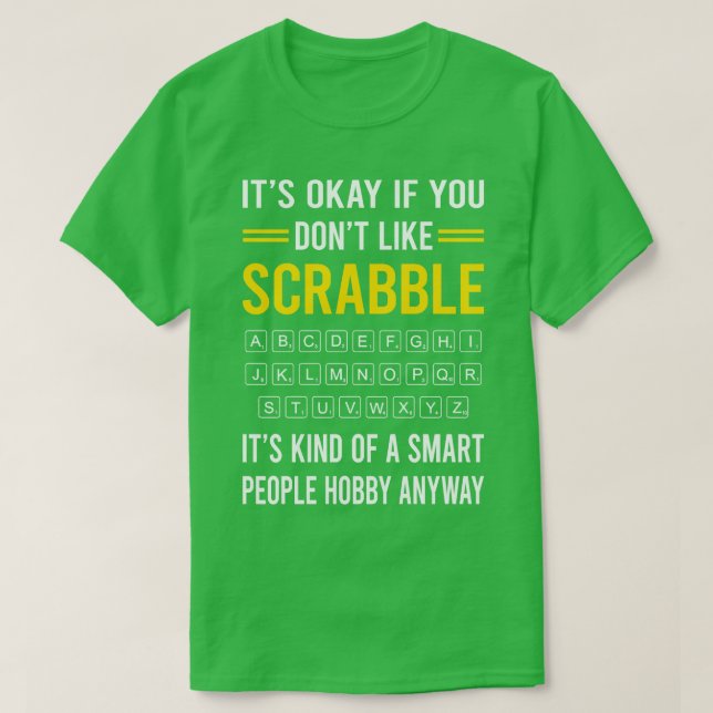 Camiseta Smart Pessoas Hobby Scrabble (Frente do Design)