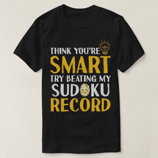 Camiseta Smart Sudoku Record Sudoku Lovers (Frente do Design)