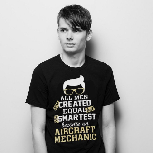 Camiseta Smartest Men torna-se um mecânico de aeronaves (Criador carregado)