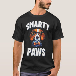 Camiseta Smarty Paws Beagle Dog Vestindo Óculos