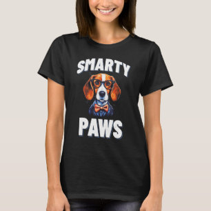 Camiseta Smarty Paws Beagle Dog Vestindo Óculos