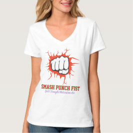 Camiseta Smash Punch Fist – Bold Strength Motivation Art