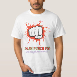 Camiseta Smash Punch Fist – Bold Strength Motivation Art