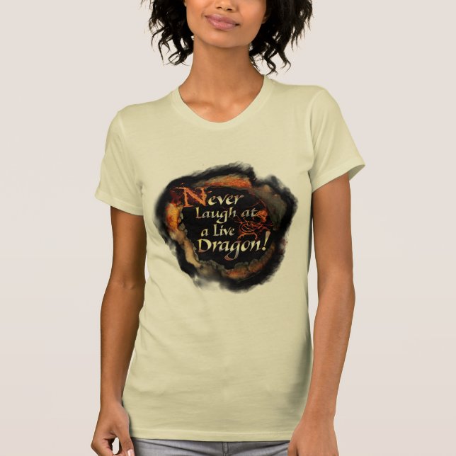 Camiseta SMAUG™ - Nunca rir do gráfico do logotipo (Frente)