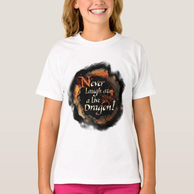 Camiseta SMAUG™ - Nunca rir do gráfico do logotipo (Frente)