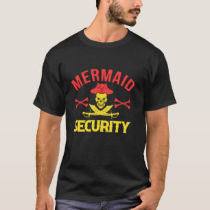 Camiseta Smermaid Security Crossbones Crânio Vermelho Scarf