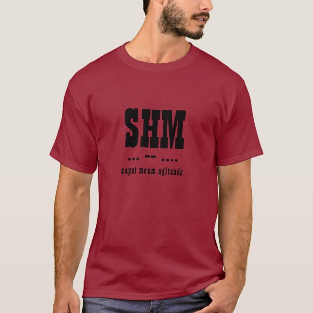 Camiseta SMH Agitando Minha Cabeça Abreviação, Código Morse (Frente)
