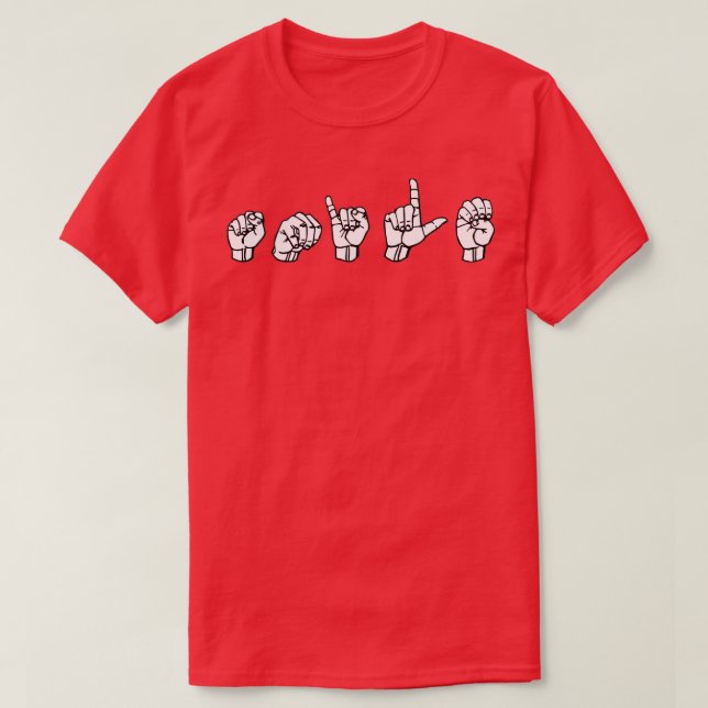 Camiseta SMILE ASL Sign Language Design 3 (Frente do Design)